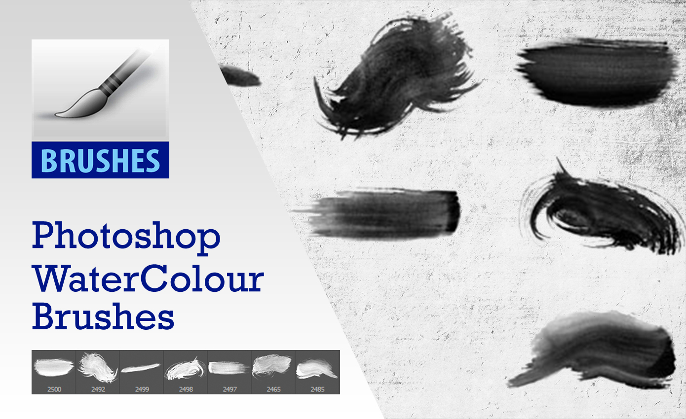 High-Res Watercolor Photoshop Brushes • Inspiring Bee